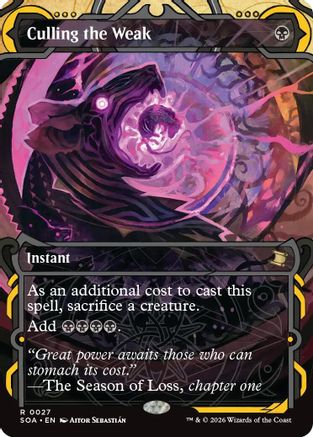 Culling the Weak  [Secrets of Strixhaven: Mystical Archive] Foil