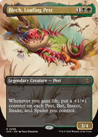 Blech, Loafing Pest (Borderless)  [Secrets of Strixhaven] Foil