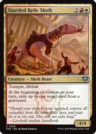 Startled Relic Sloth  [Secrets of Strixhaven] Foil