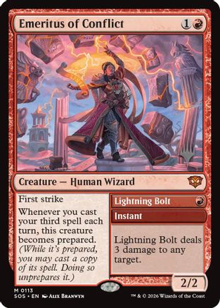 Emeritus of Conflict  [Promo Pack: Secrets of Strixhaven]