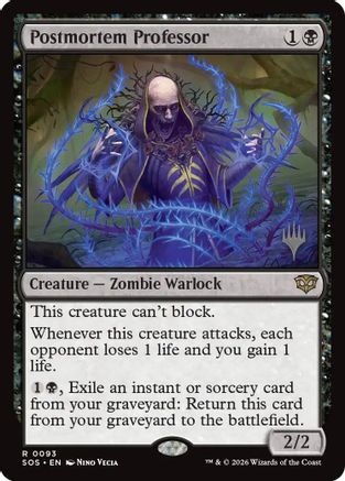 Postmortem Professor  [Promo Pack: Secrets of Strixhaven] Foil