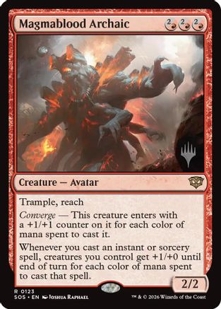 Magmablood Archaic  [Promo Pack: Secrets of Strixhaven] Foil