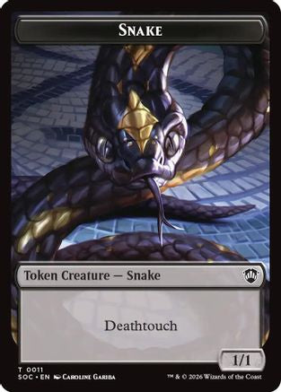 Snake // Zombie Double-Sided Token  [Commander: Secrets of Strixhaven]
