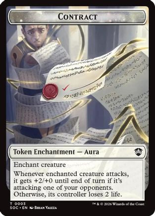 Contract // Copy Double-Sided Token  [Commander: Secrets of Strixhaven]