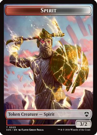 Spirit (0025) // Rogue Double-Sided Token  [Commander: Secrets of Strixhaven]