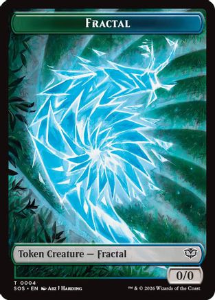 Fractal (0004) // Elemental (0002) Double-Sided Token  [Secrets of Strixhaven] Foil