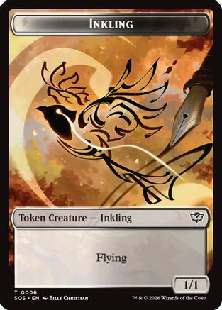 Inkling (0006) // Spirit (0010) Double-Sided Token  [Secrets of Strixhaven]