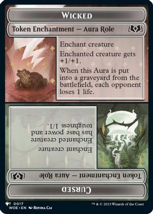 Wicked Role / Cursed Role (WOE) // Treasure (MH3) Double-sided Token  [The List Reprints]