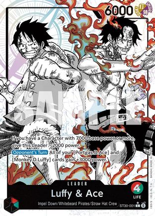 Luffy & Ace (Parallel) (ST30-001) - [Starter Deck EX: Luffy & Ace] Foil