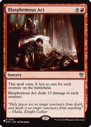 Blasphemous Act (DRC)  [The List Reprints]