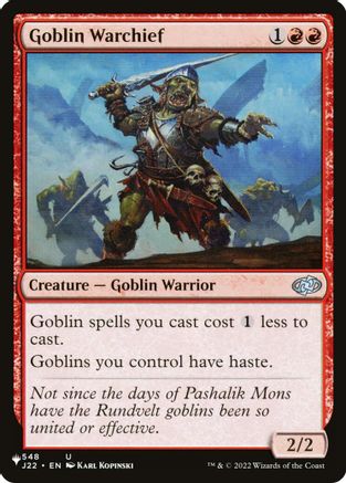 Goblin Warchief (J22)  [The List Reprints]
