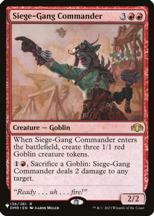 Siege-Gang Commander  [The List Reprints]