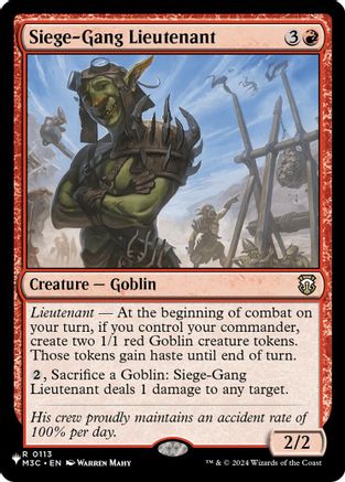 Siege-Gang Lieutenant  [The List Reprints]