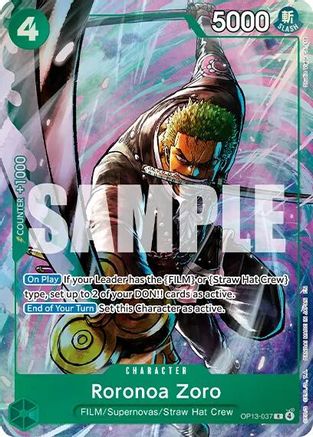 Roronoa Zoro (Premium Card Collection -Best Selection Vol. 6-) (OP13-037) - [One Piece Promotion Cards] Foil