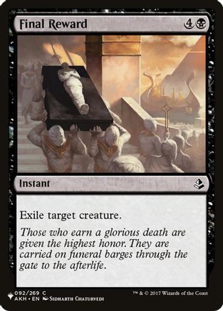 Final Reward  [The List Reprints]
