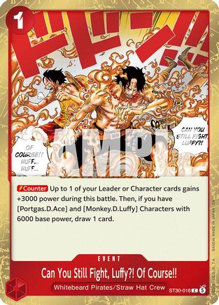 Can You Still Fight, Luffy?! Of Course!! (ST30-016) - [Starter Deck EX: Luffy & Ace]