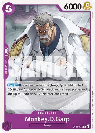 Monkey.D.Garp (OP16-075) - [The Time of Battle]