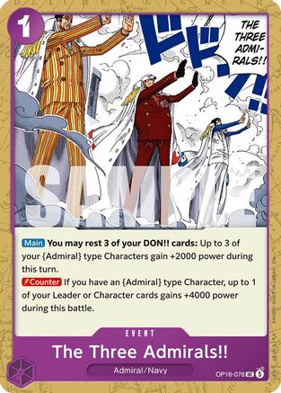 The Three Admirals!! (OP16-076) - [The Time of Battle]