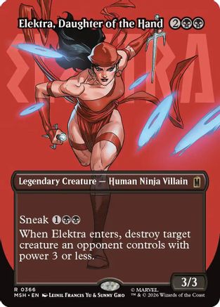 Elektra, Daughter of the Hand (Borderless) (366)  [Marvel Super Heroes]