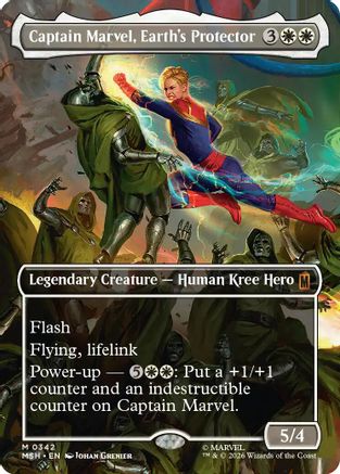 Captain Marvel, Earth's Protector (Borderless) (0342)  [Marvel Super Heroes]