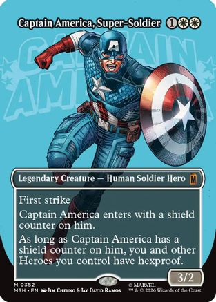 Captain America, Super-Soldier (Borderless) (0352)  [Marvel Super Heroes]