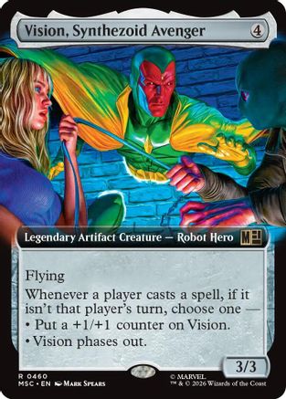 Vision, Synthezoid Avenger (Extended Art)  [Commander: Marvel Super Heroes] Foil