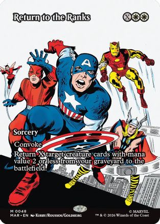 Return to the Ranks (Borderless)  [Marvel Universe Eternal-Legal] Foil
