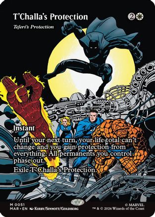 T'Challa's Protection - Teferi's Protection (Borderless)  [Marvel Universe Eternal-Legal]