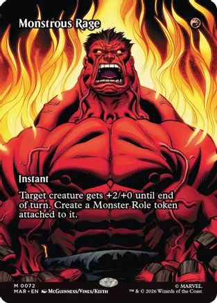 Monstrous Rage (Borderless)  [Marvel Universe Eternal-Legal] Foil