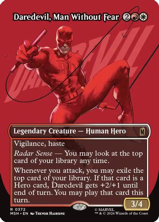 Daredevil, Man Without Fear (Borderless) (0372)  [Marvel Super Heroes] Foil
