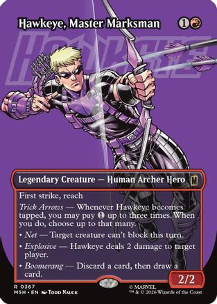 Hawkeye, Master Marksman (Borderless)  [Marvel Super Heroes] Foil