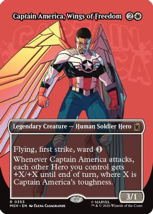 Captain America, Wings of Freedom (Borderless)  [Marvel Super Heroes]
