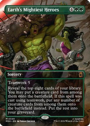 Earth's Mightiest Heroes (Borderless)  [Marvel Super Heroes] Foil