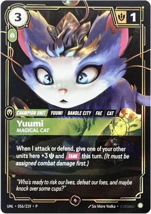 Yuumi - Magical Cat (056/219) - Riftbound - [Riftbound Organized Play Promotional Cards] Foil