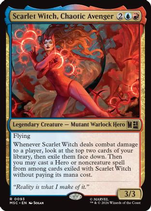 Scarlet Witch, Chaotic Avenger (Surge Foil)  [Commander: Marvel Super Heroes] Foil