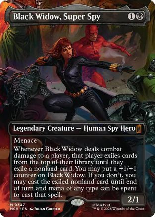 Black Widow, Super Spy (Borderless) (0347)  [Marvel Super Heroes] Foil
