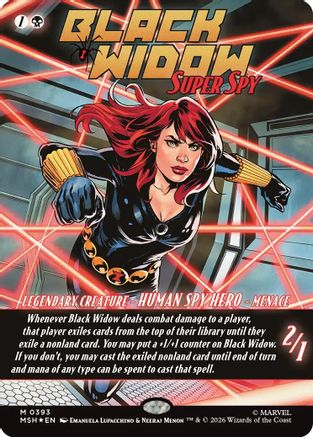 Black Widow, Super Spy (Borderless) (0393)  [Marvel Super Heroes] Foil