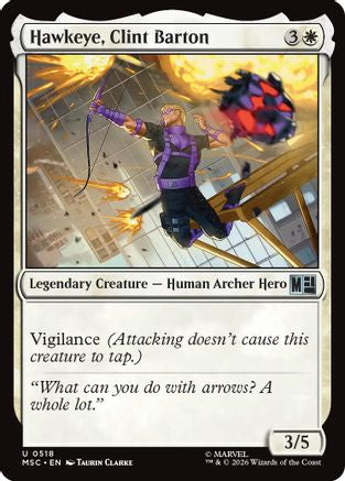 Hawkeye, Clint Barton (0518)  [Commander: Marvel Super Heroes]