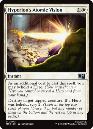 Hyperion's Atomic Vision  [Commander: Marvel Super Heroes]
