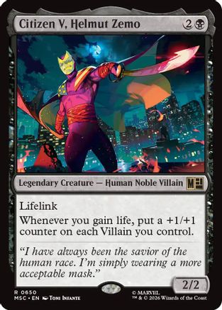 Citizen V, Helmut Zemo  [Commander: Marvel Super Heroes]