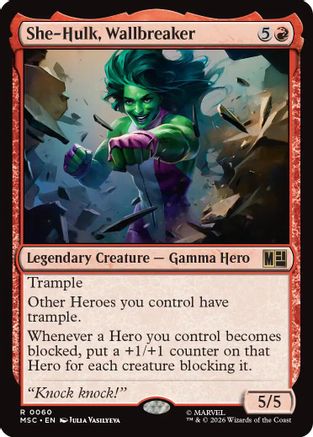 She-Hulk, Wallbreaker  [Commander: Marvel Super Heroes] Foil