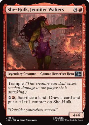 She-Hulk, Jennifer Walters  [Commander: Marvel Super Heroes]