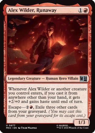 Alex Wilder, Runaway  [Commander: Marvel Super Heroes]