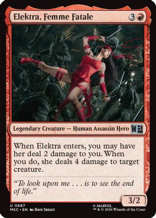 Elektra, Femme Fatale  [Commander: Marvel Super Heroes] Foil