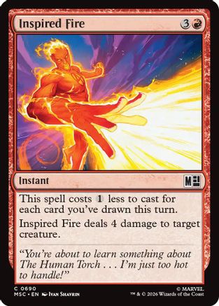 Inspired Fire  [Commander: Marvel Super Heroes] Foil
