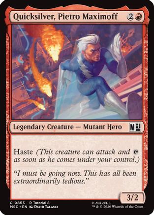 Quicksilver, Pietro Maximoff (0853)  [Commander: Marvel Super Heroes]