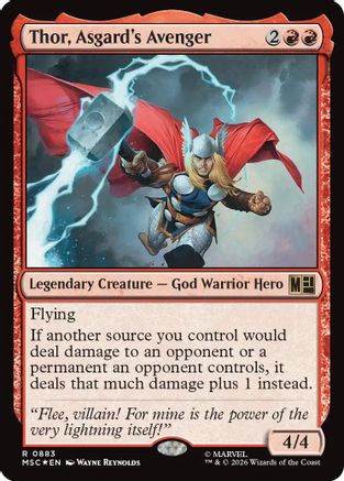 Thor, Asgard's Avenger (Surge Foil)  [Commander: Marvel Super Heroes] Foil