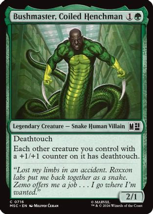 Bushmaster, Coiled Henchman  [Commander: Marvel Super Heroes]