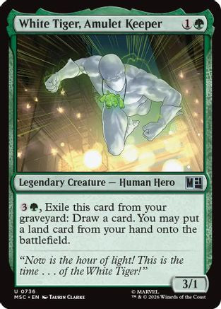 White Tiger, Amulet Keeper  [Commander: Marvel Super Heroes] Foil