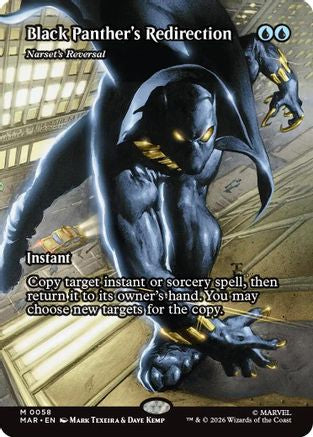 Black Panther's Redirection - Narset's Reversal (Borderless)  [Marvel Universe Eternal-Legal] Foil